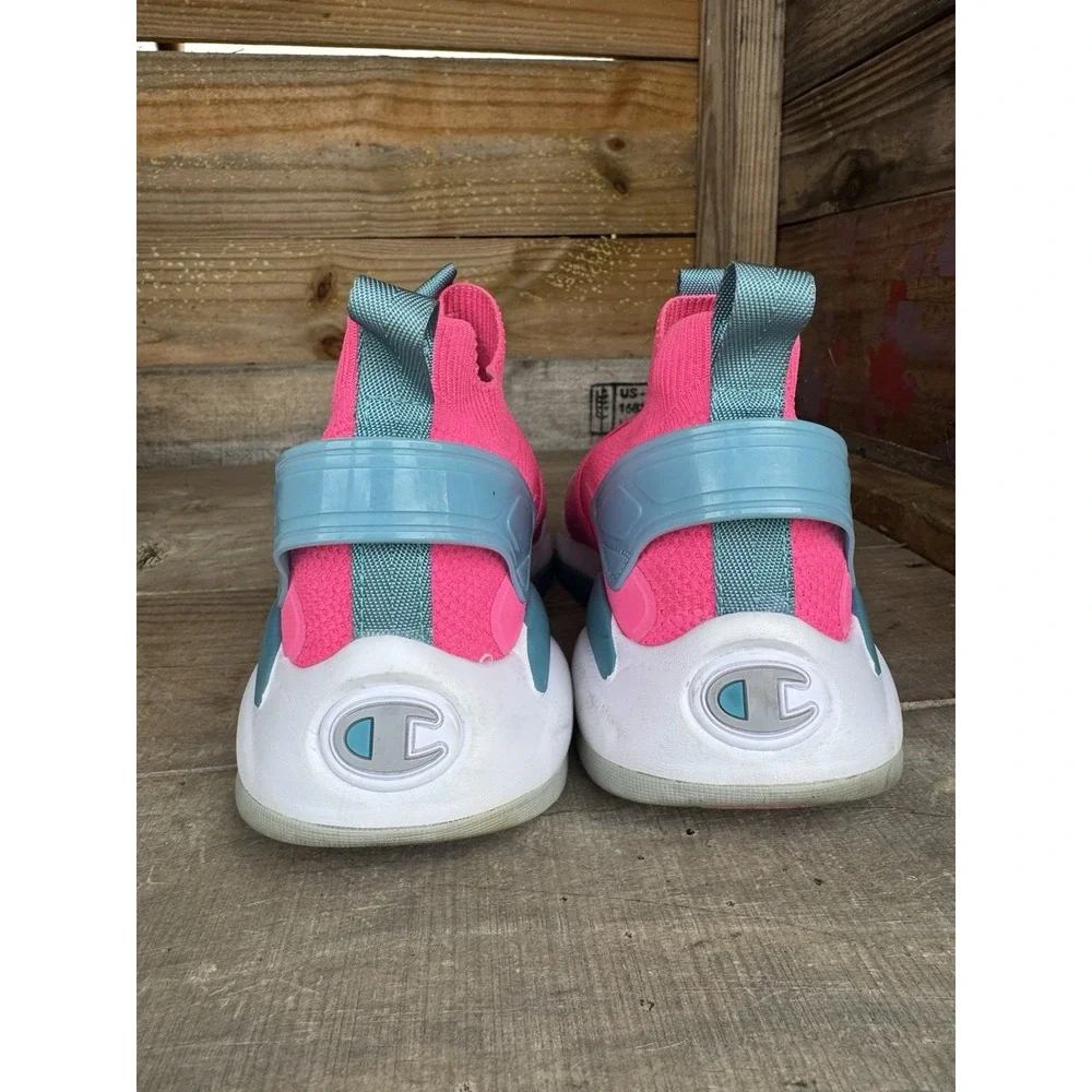 GIRLS CHAMPION SZ 7y SHOES XG TECH PRO‎ Pink And Blue CUTE!!